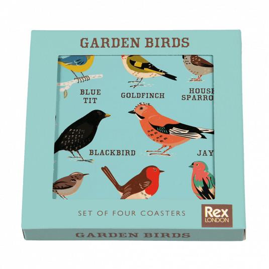 Garden Birds Coasters, Set of 4