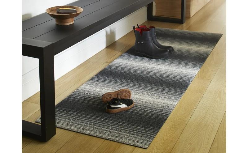 Chilewich Fade Stripe Shag Floor Mat, Lagoon / 24x36