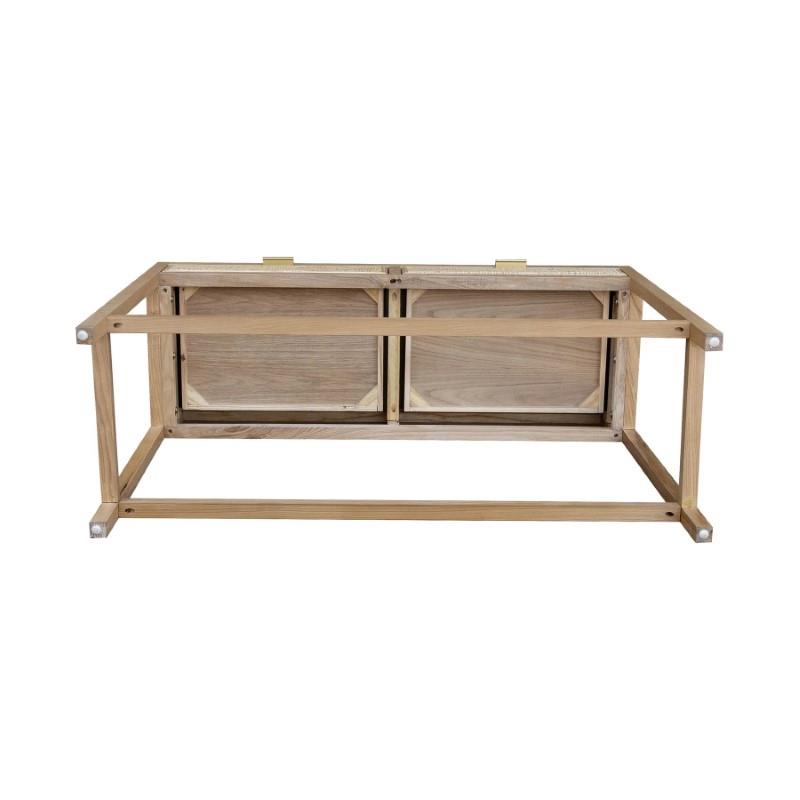 L.H. Imports Natural Rattan Console Table