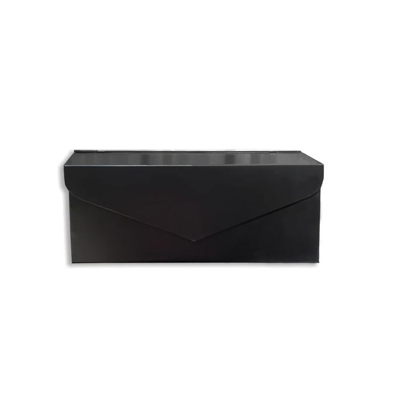 Black Steel Envelope Mailbox