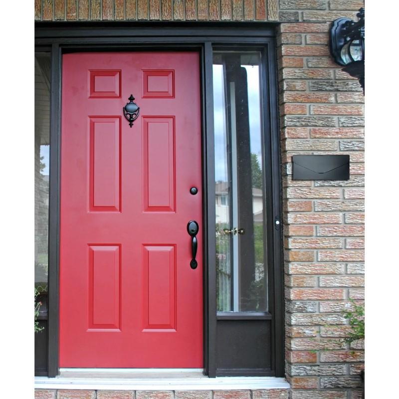 Black Steel Envelope Mailbox