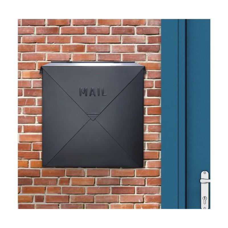 Black Steel Chicago Mailbox