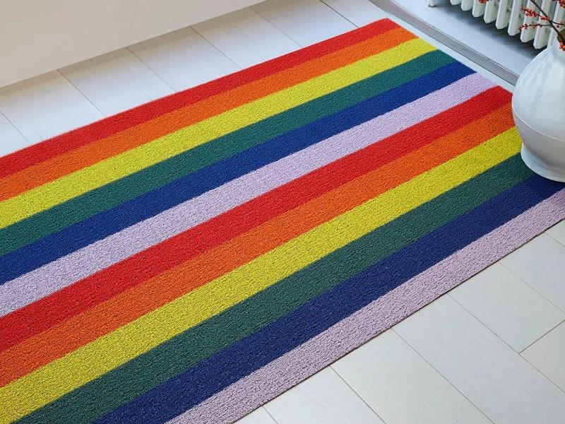 Chilewich Pride Stripe Shag Floor Mat