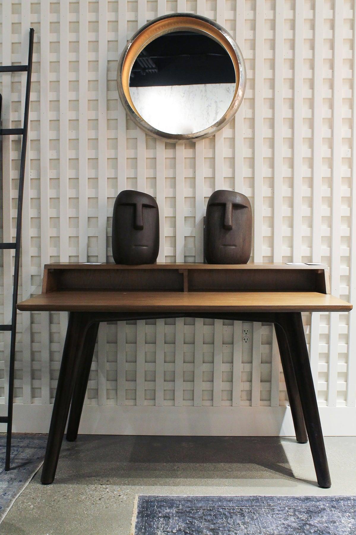 Antique Brown Ficonstone Moai Statue