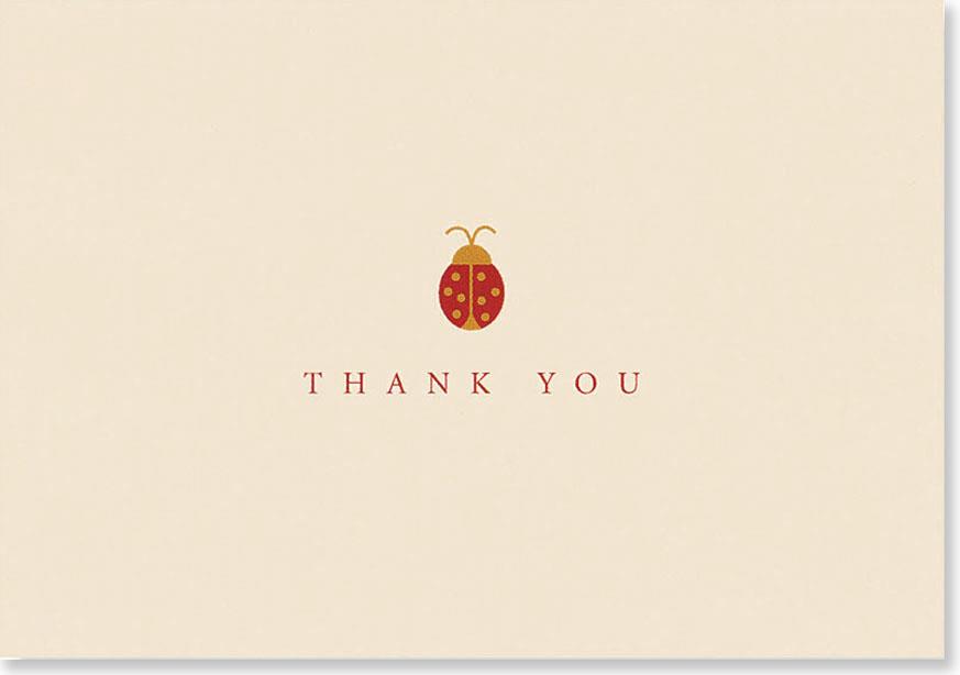 Ladybug Thank You Cards, Box of 14