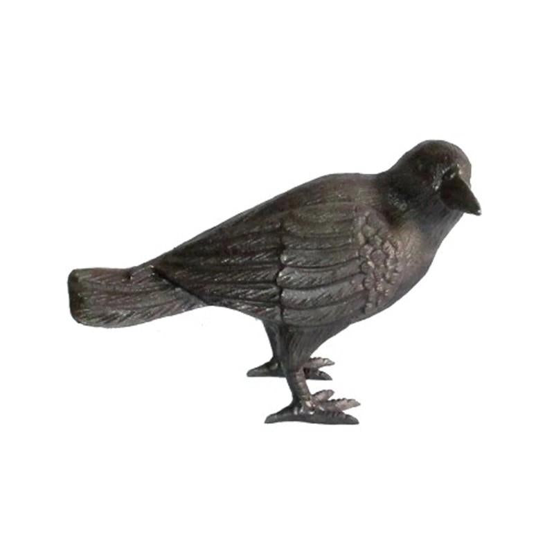 Cast Iron Crow with Head to Side - Large
