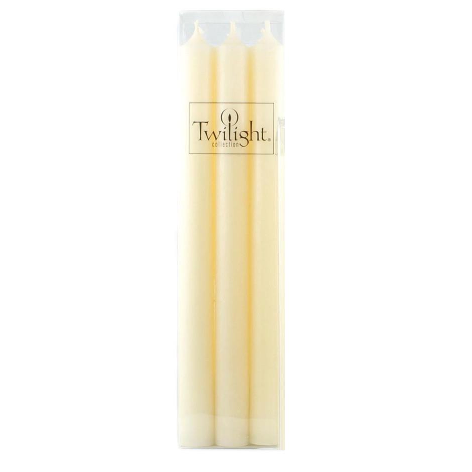 Twilight Ivory 10" Taper Candles, Pack/6