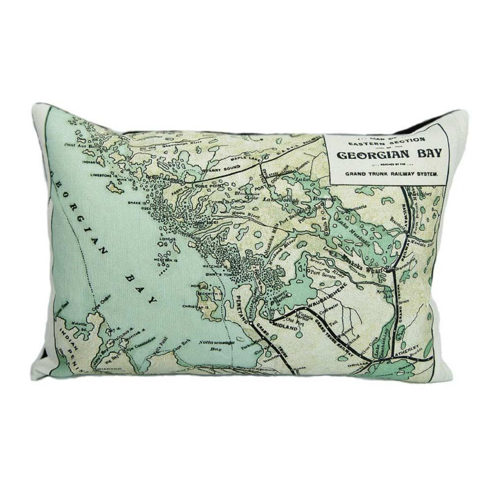 Georgian Bay Map Pillow