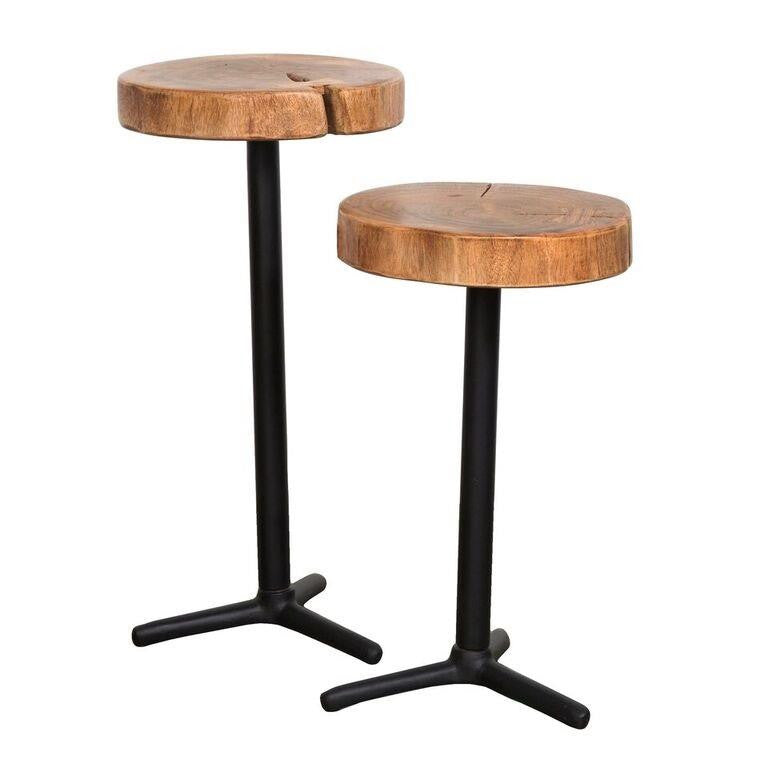 Moss Reclaimed Organic Martini Tables Set of 2