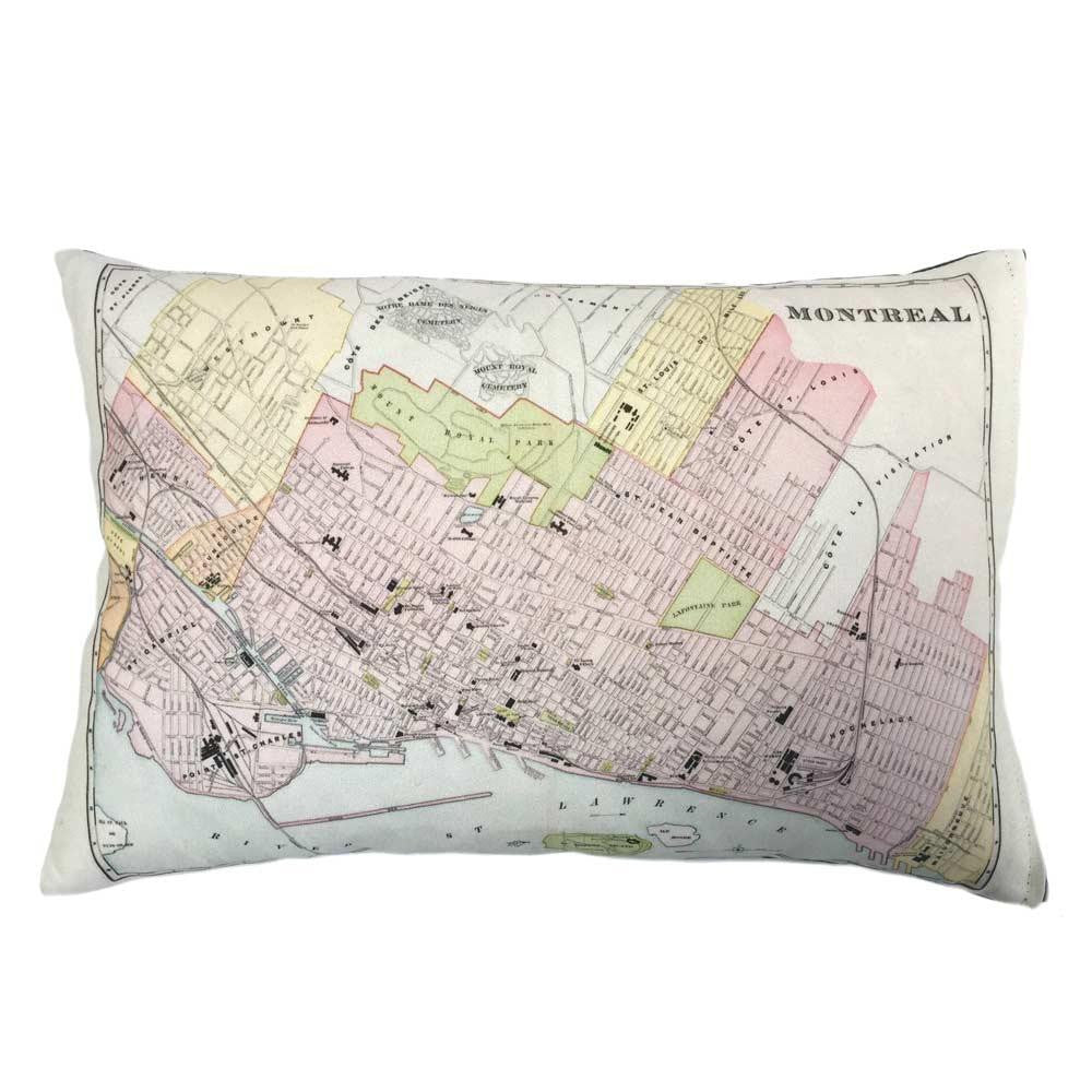 Montreal Map Pillow
