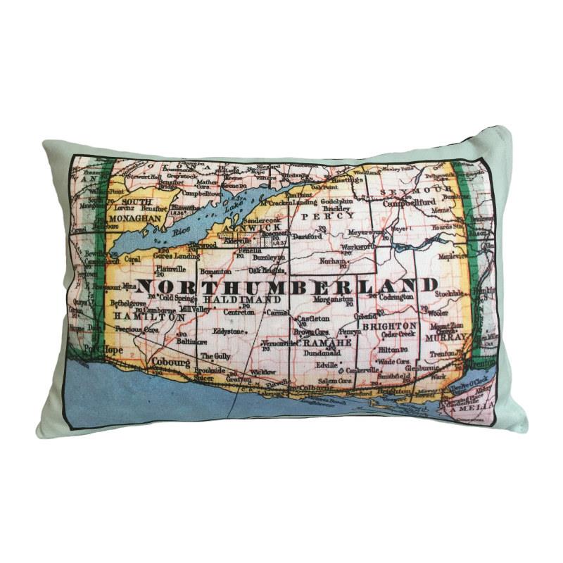 Northumberland Vintage Map Pillow