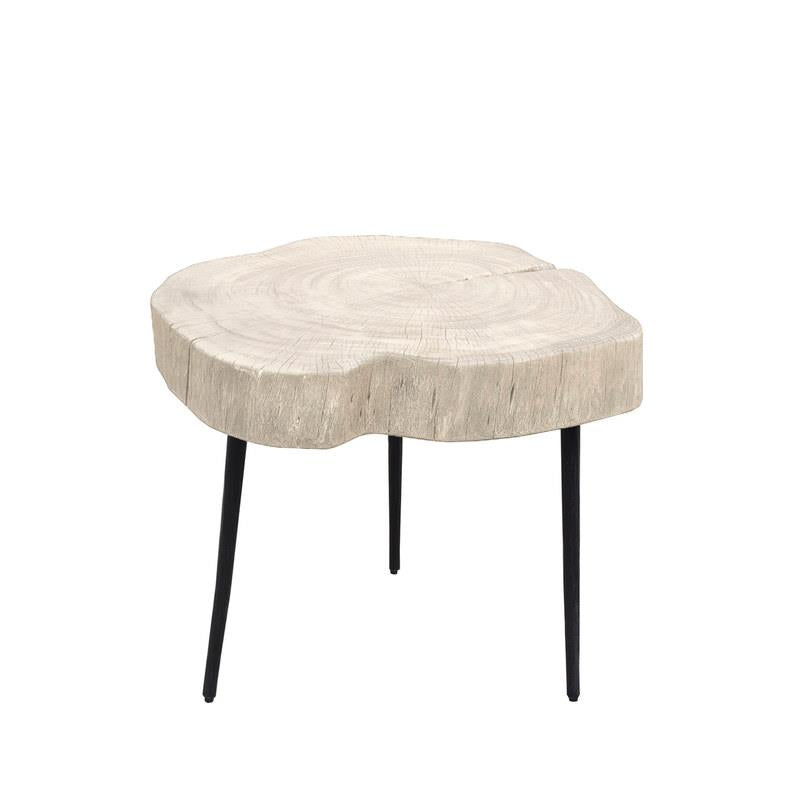 Organic White Trunk Side Table
