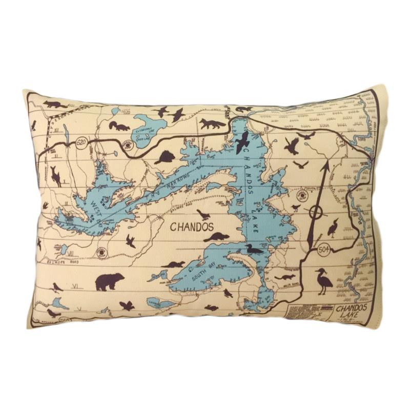 Chandos Lake Map Pillow