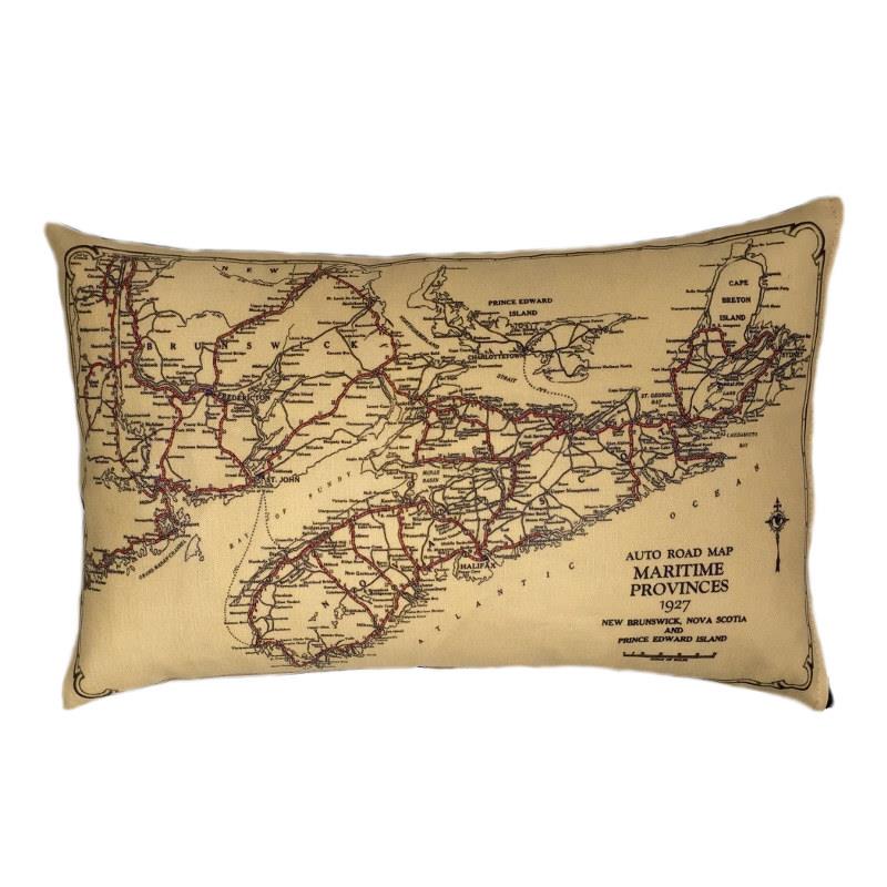 Nova Scotia Map Pillow