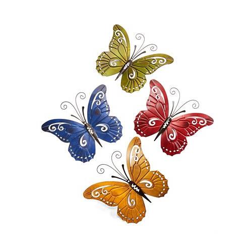 Wrought Iron Butterfly Set of 4