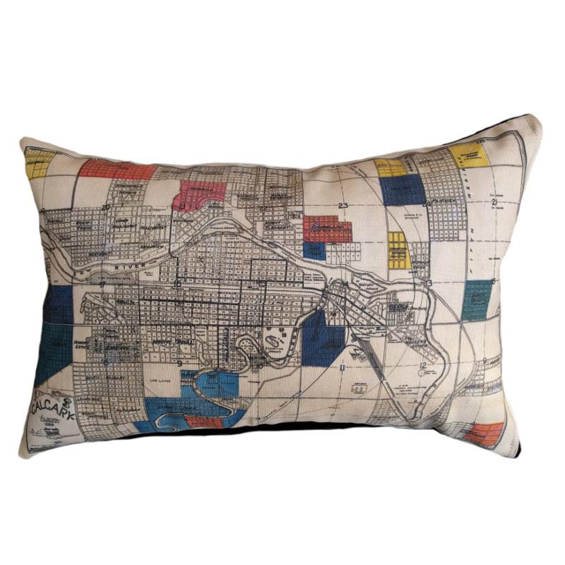 Calgary Vintage Map Pillow