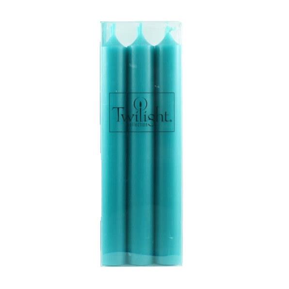 Twilight Turquoise 10" Taper Candles, Pack/6
