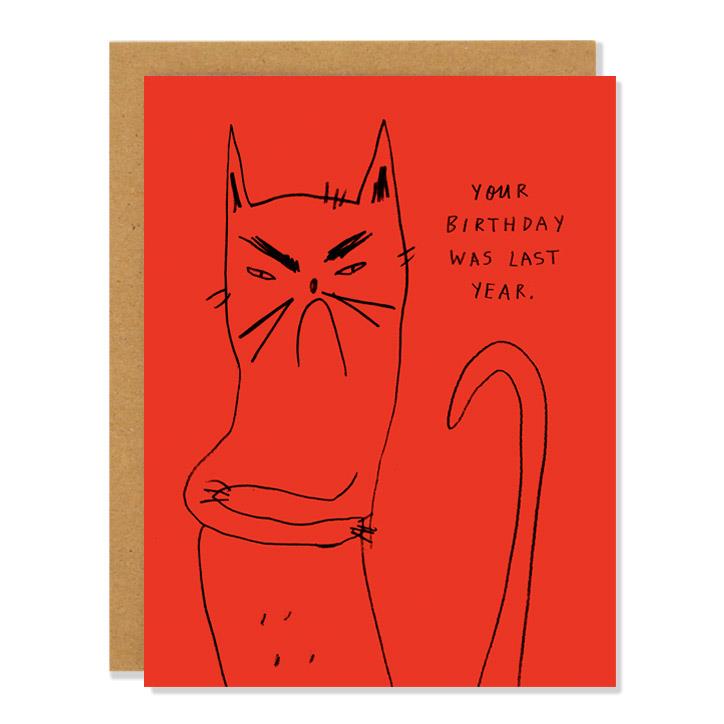 Bitter Kitty Birthday Card