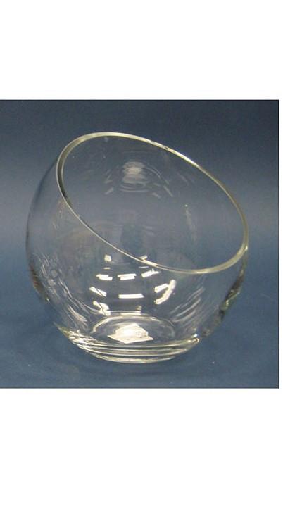 Tilt Glass Vase, 7"