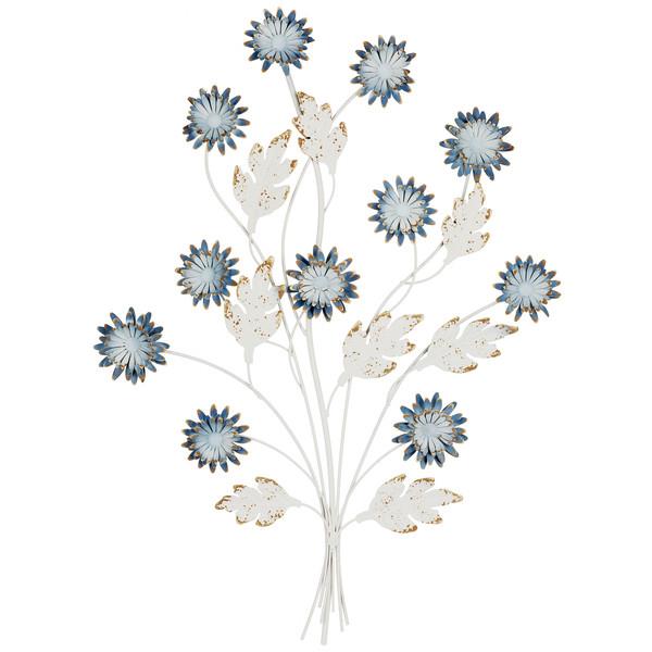 Distressed Blue and White Bouquet Wall Art