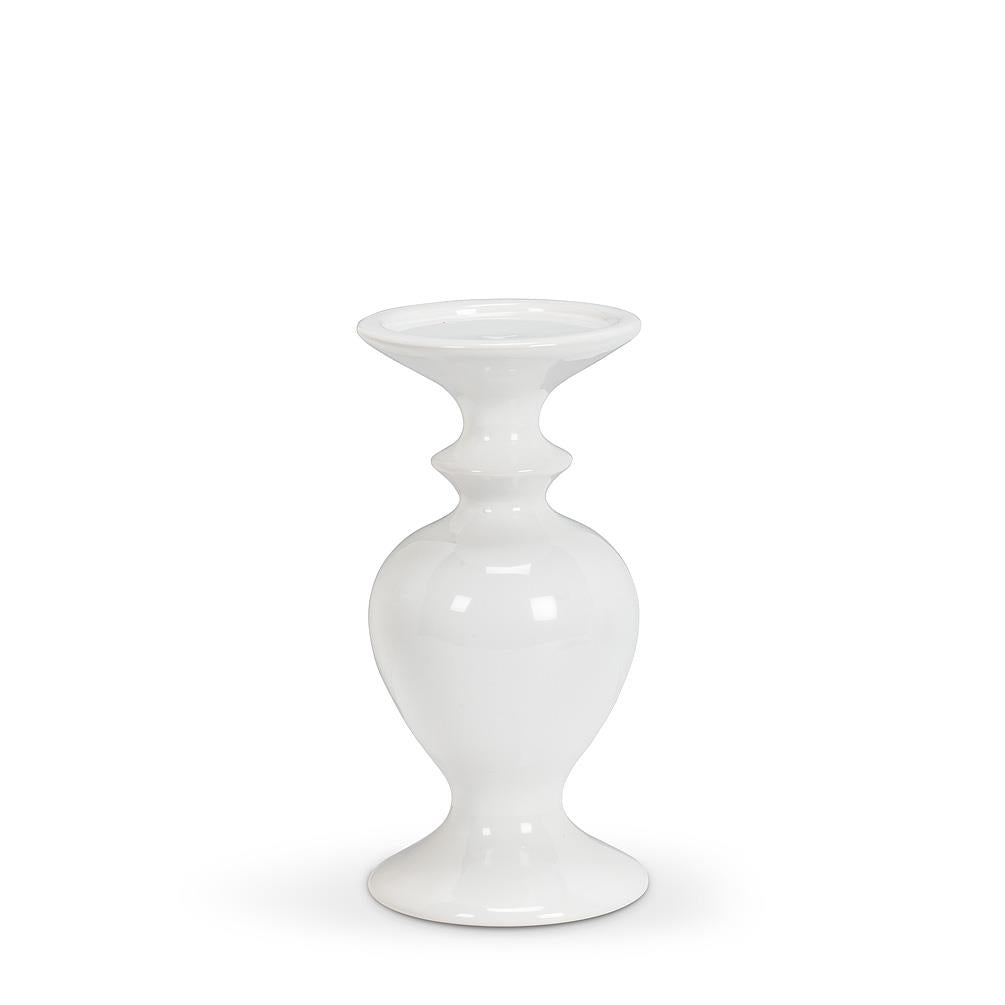 Small Shapely Pillar Candle Holder, 8"