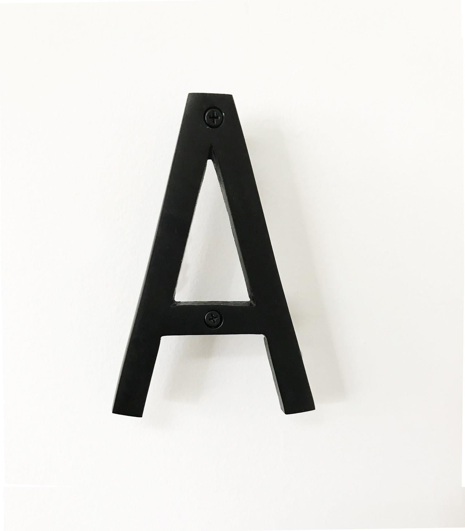 House Letter 'A' - Black Aluminum
