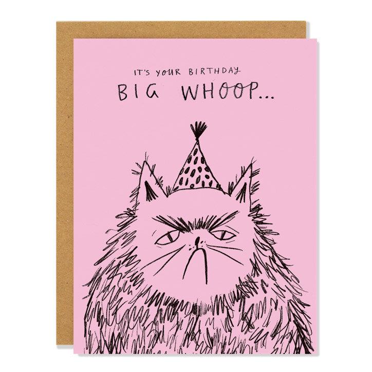 Big Whoop Cat Birthday Card