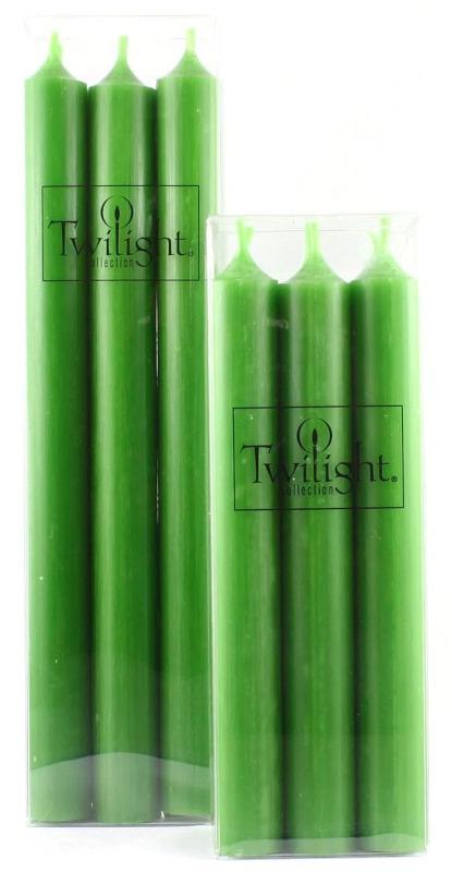 Twilight Eco Green 10"  Tapered Candles