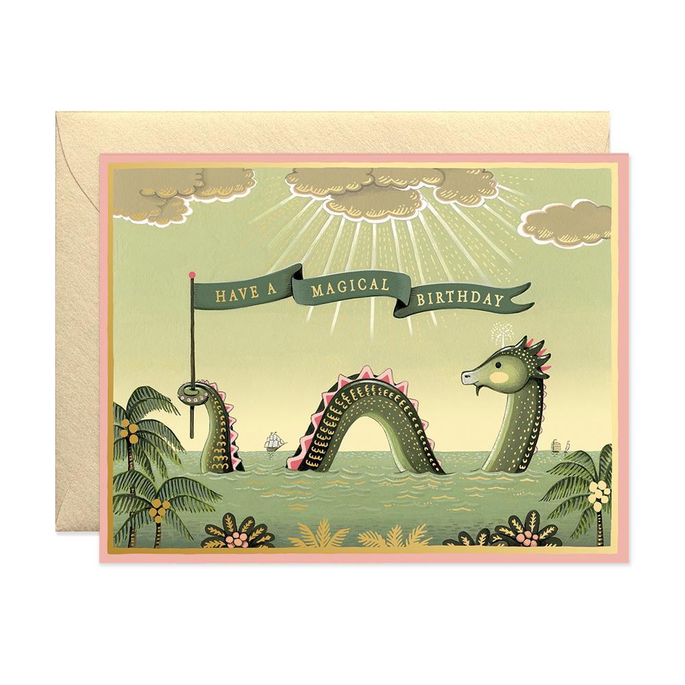 Sea Monster Happy Birthday Card