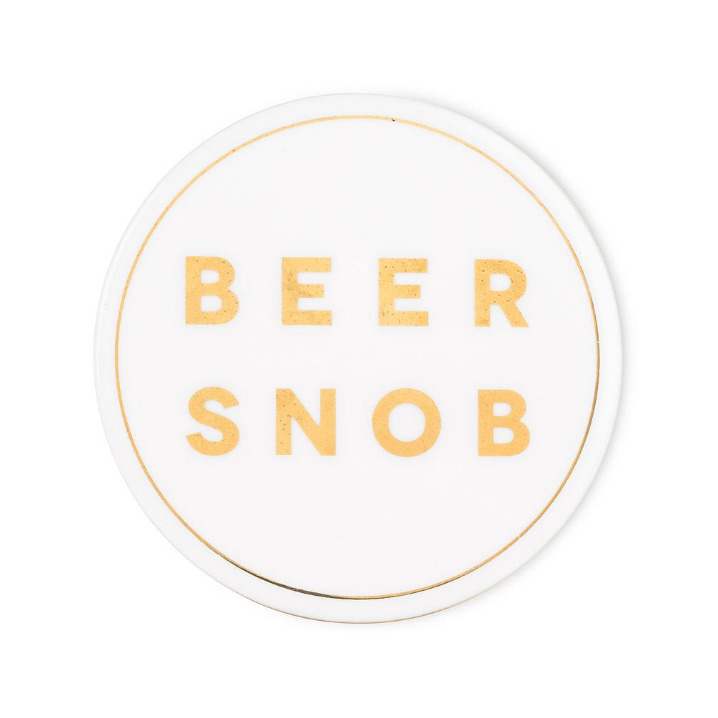 Beer Snob Ceramic Coaster