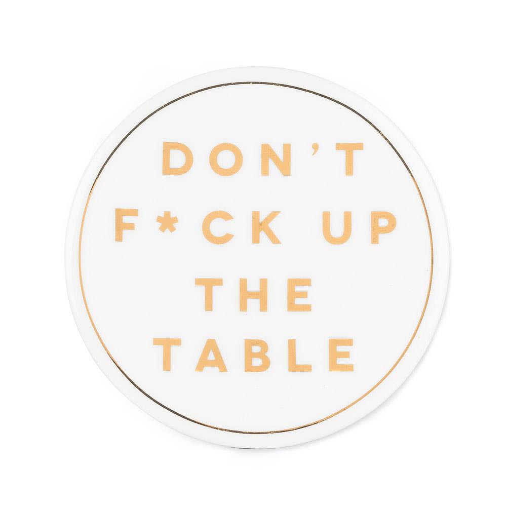 Drink Up Buttercup Ceramic Coaster - Moss Danforth