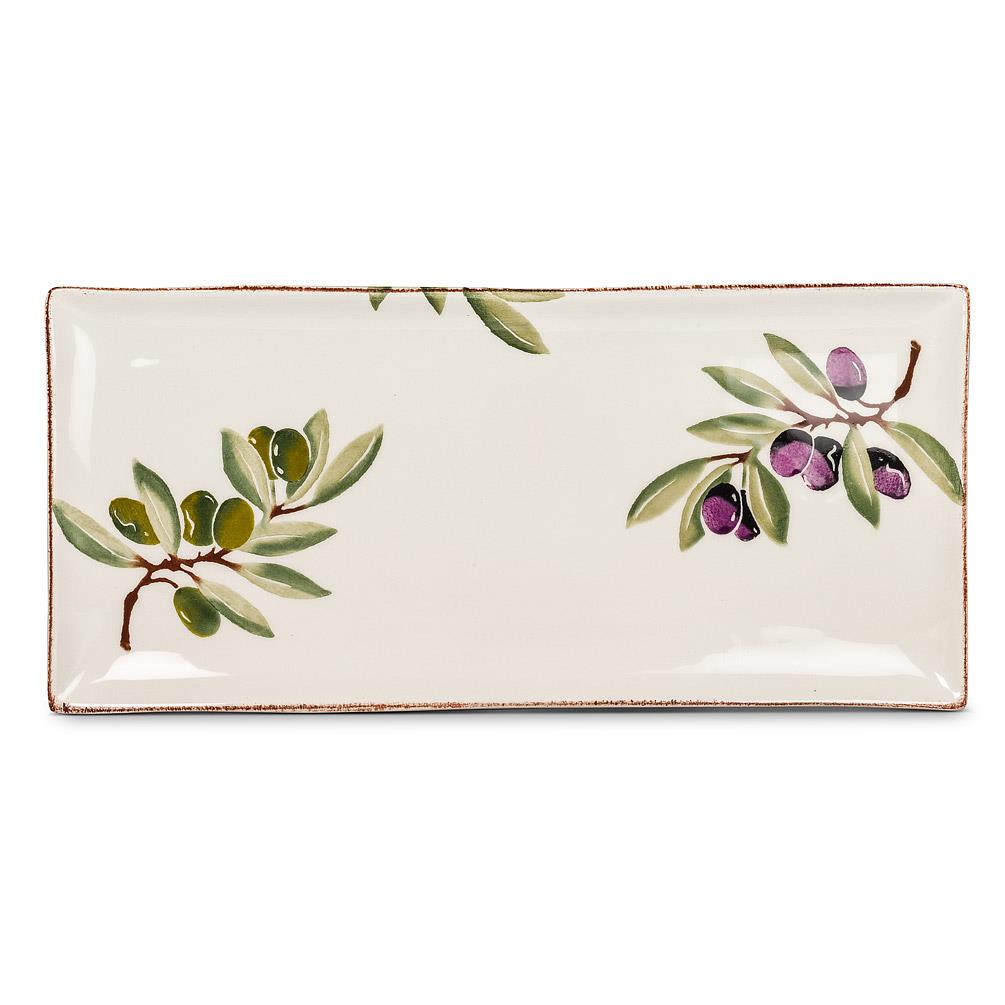 Tuscany Olive Print Platter, 6" x 14"