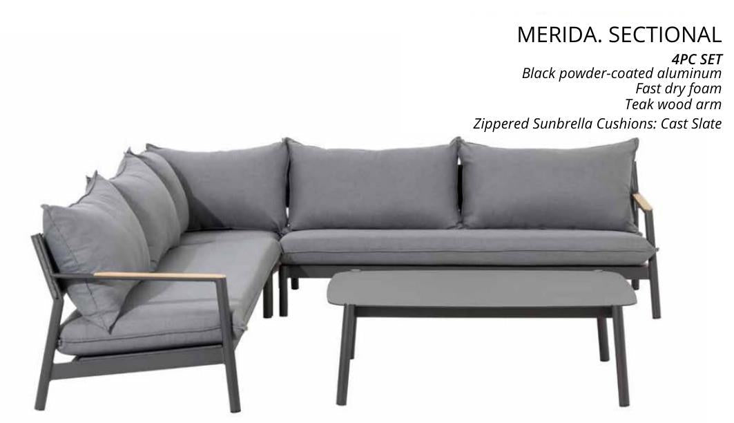 Merida Outdoor 4 Piece Sectional Set