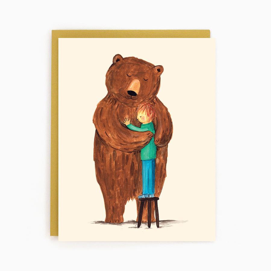 Made in Brockton Village Bear Hug Greeting Card