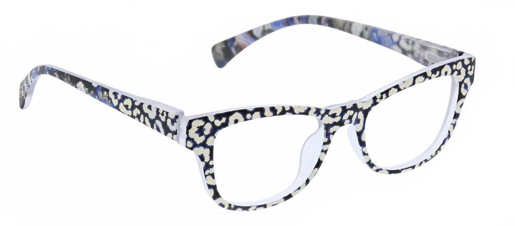 Orchid Island White/Leopard Blue Light Reading Glasses