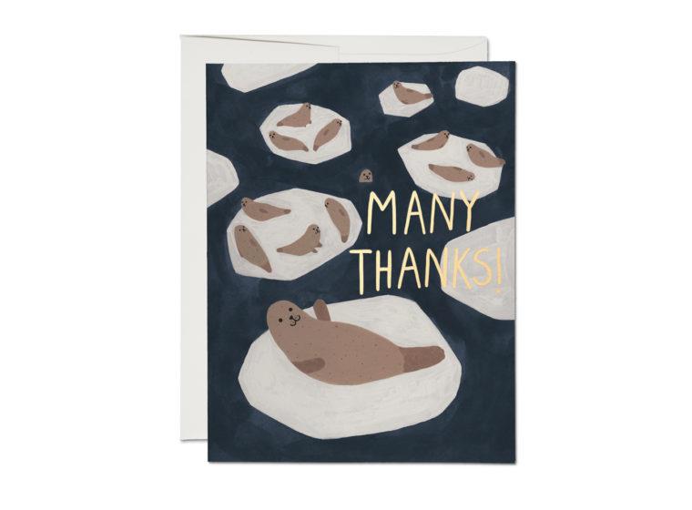Many Thanks Seals Cards, Box Of 8