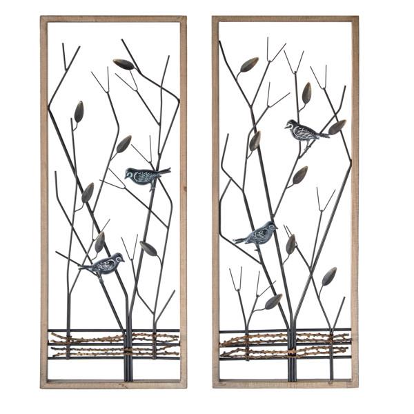 Framed Bird On A Branch Wall Art, Sold Individually