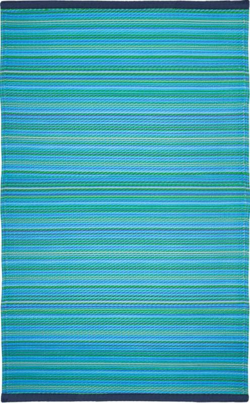 Drizzle Turquoise Mat, Indoor/Outdoor