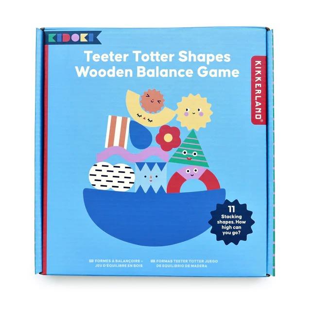 Teeter Totter Shapes Wooden Boat Balance Game