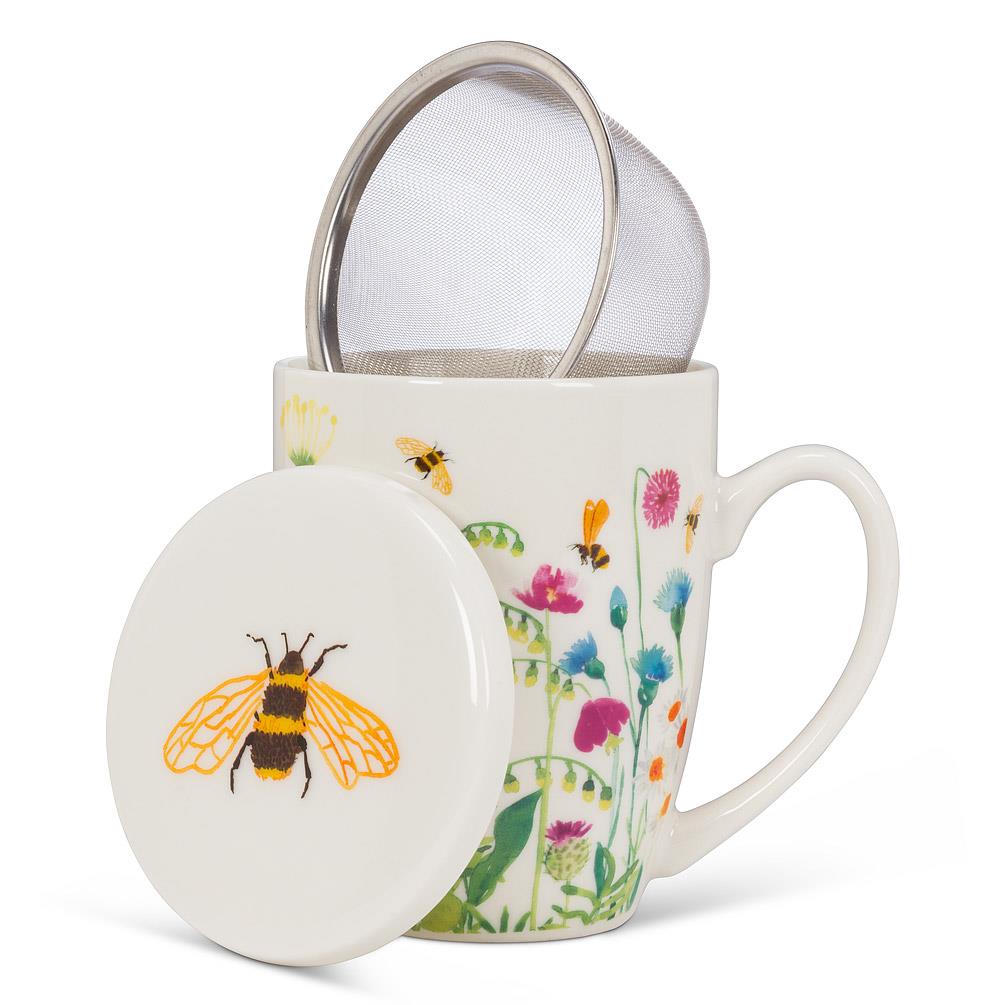 Bee Garden Tea Mug & Strainer