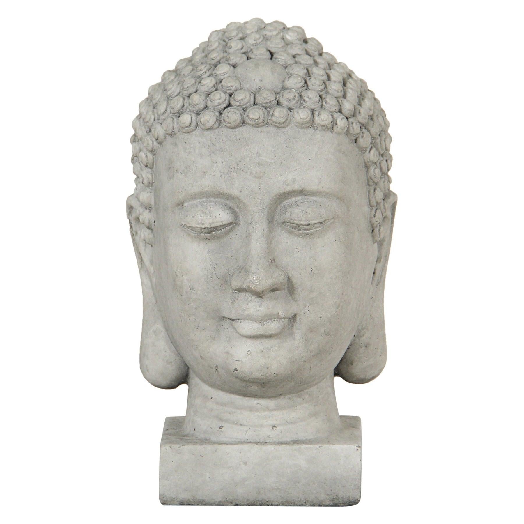Ash Grey Ficonstone Buddha Head