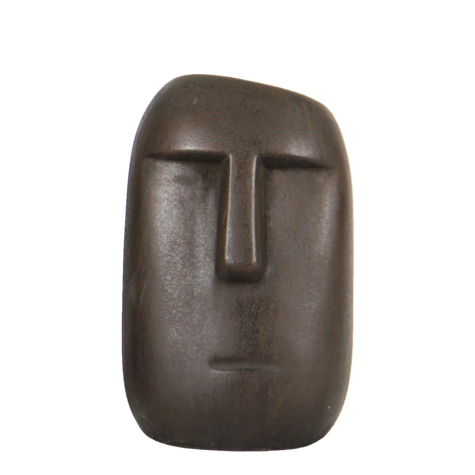 Antique Brown Ficonstone Moai Statue