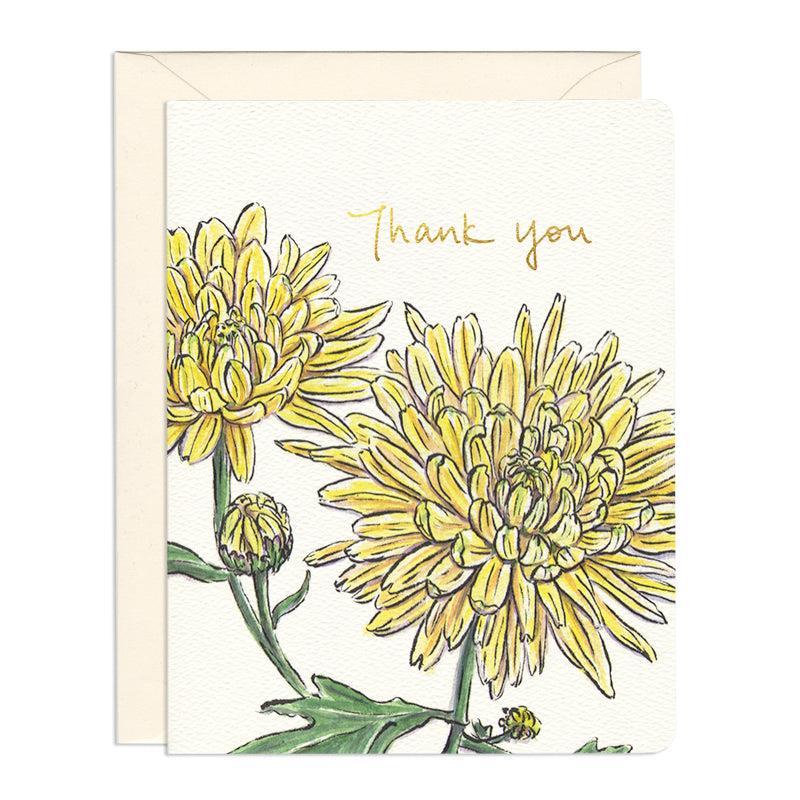 Chrysanthemum Thank You Card