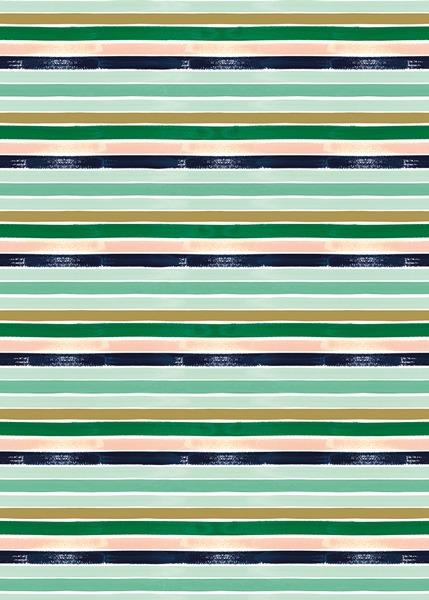 Green Stripe Wrapping Paper