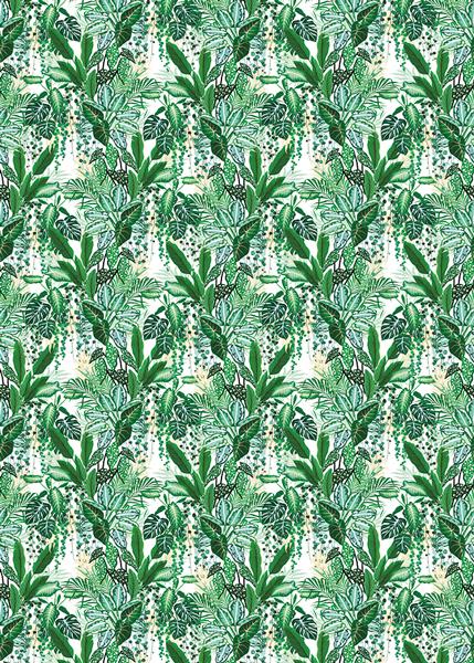 Green Leaves Wrapping Paper, 3 Meters