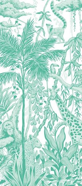 Teal Jungle Tissue Paper