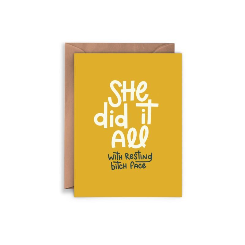 She Did It All Greeting Card