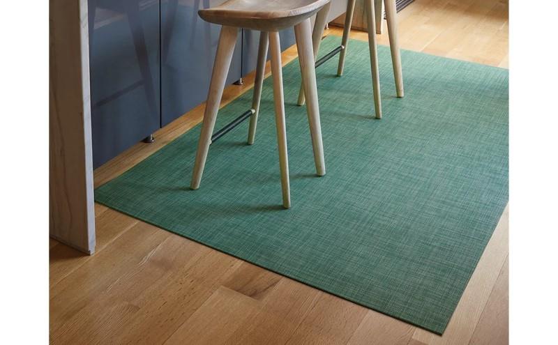 Chilewich Mini Basketweave Woven Floor Mat, Ivy 