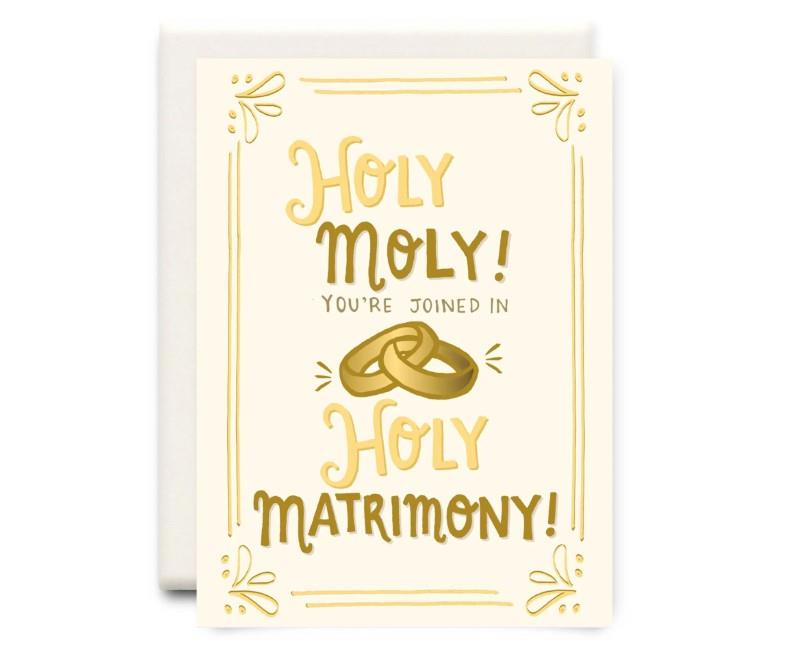 Holy Moly Wedding Engagement Card