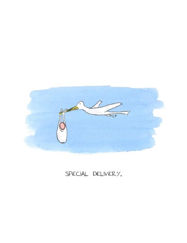 Special Delivery New Baby Greeting Card
